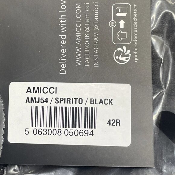 NEW AMICCI Men’s Spirito Ripped Skinny Jeans Size 42R – Black Distressed Denim - Picture 7 of 7